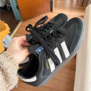 Adidas Samba Black with White Stripes